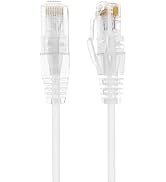 Cable Leader Ultra Slim Cat6 28 AWG UTP Snagless Ethernet Network Patch Cable (15 Foot (1 Pack), ...