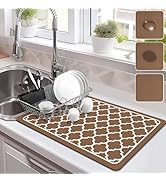 Dish Drying Mat for Kitchen Counter Super Absorbent Drying Mat Hide Stain Dish Mat Drying Kitchen...
