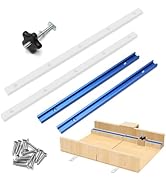 21PCS Table Saw Sled Kit, Catcan Crosscut Sled Kit for Table Saw with 2 Aluminum T-Track, 2 UHMW ...