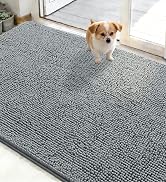 OLANLY Dog Door Mat for Muddy Paws, Absorbs Moisture and Dirt, Absorbent Non-Slip Washable Mat, Q...
