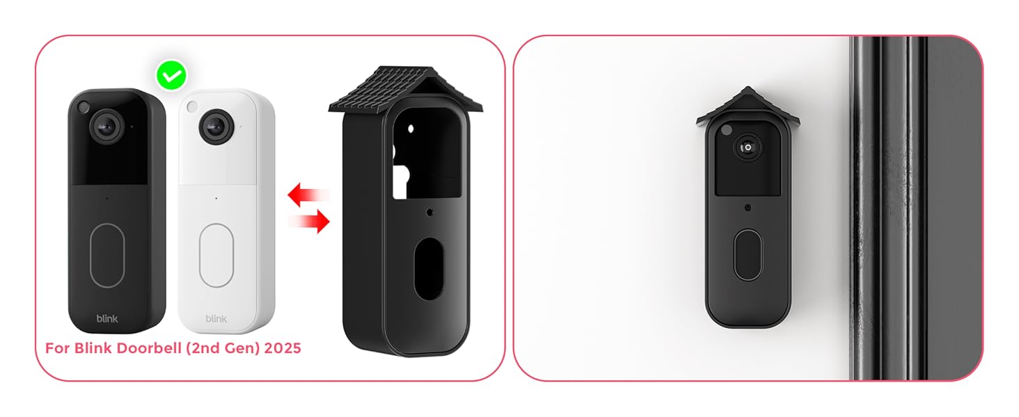 No-Drill Blink Doorbell Mount for Blink Video Doorbell Camera (2nd Gen)