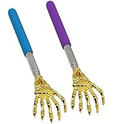 SinLoon Back Scratcher Hand Massager backslap(2- Pack) Portable Extendable Telescopic Metal Back ...