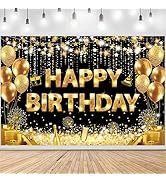 MDCGFOD Happy Birthday Banner - Birthday Decorations for Men Women Birthday Party Banners Welcome...