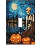 HLCoChT Decorative Art Light Switch Covers Pumpkin - lit Halloween Eve Switch Plate Single Toggle...
