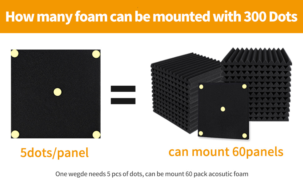 Yellow Point Double-Sided Adhesive Dots
