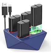 Rechargeable Battery Pack for Xbox One/Xbox Series X|S, Y Team 4 x 1200mAh Xbox Batteries Pack wi...