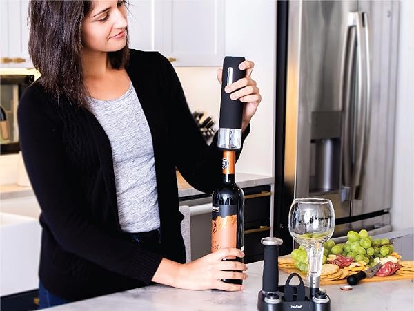 Relax and enjoy, just one touch opens any bottle.