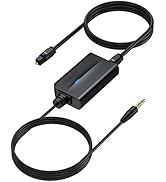 AUTOUTLET 192khz DAC Audio Converter, Optical to 3.5mm Converter, Optical Audio Cable to Aux Adap...