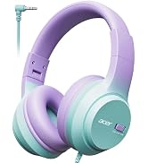 Acer Kids Headphones, 74/85/94dB Volume Limiter, Foldable Wired Over Ear Headphones for Travel, 3...