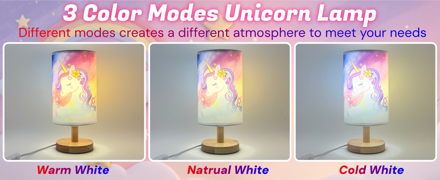 3 Color Mode Kids Table Lamp
