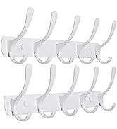 SKOLOO Modern Coat Rack Wall Mount with 5 Hooks, Pack of 2, Metal Wall Coat Rack for Hanging Coat...