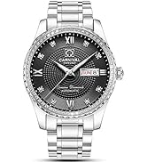Gosasa Swiss Brands Men's Automatic Watches Gold Silver Stainless Steel Waterproof Calendar Diamo...