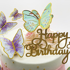 Butterfly Cake Toppers Decorations Birthday Party Cake Decorations for Girls Women Wedding