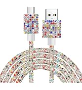 Aolcev USB C Cable Fast USB A to USB C Charging Cable 4FT USB Type C Charger Cord Cute Bling Spar...