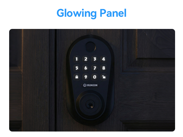 keyless entry door lock with handle