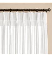 Sovtfides White Sheer Curtains 84 inches Long - Home Decoration Pinch Pleated Airy & Lightweight ...