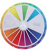 SHINEOFI Creative Color Wheel Paint Mixing Learning Guide Color Matching Color Wheel Board Chart ...