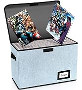 YNSZAS Comic Book Storage, Comic Book Box, 15.8" X 7.8" X 11.8", Collapsible Comic Short Box, Hol...