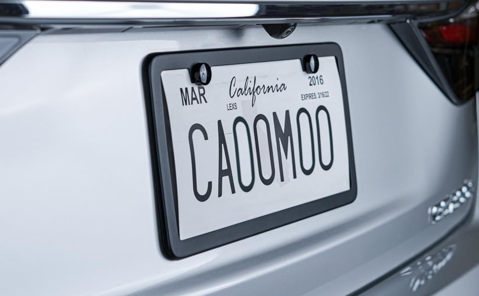 Black license plate frame