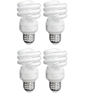 Xtricity Compact Fluorescent Light Bulbs T2 Spiral, E26 Base, 23W (100W Equivalent), 5000k Daylig...