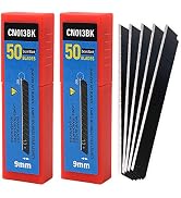 Gomake 9mm Utility Knife Replacement Blades, 60 Degree Snap Off Carbon Steel Blades for Retractab...