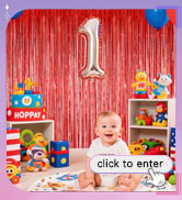 red birthday decorations