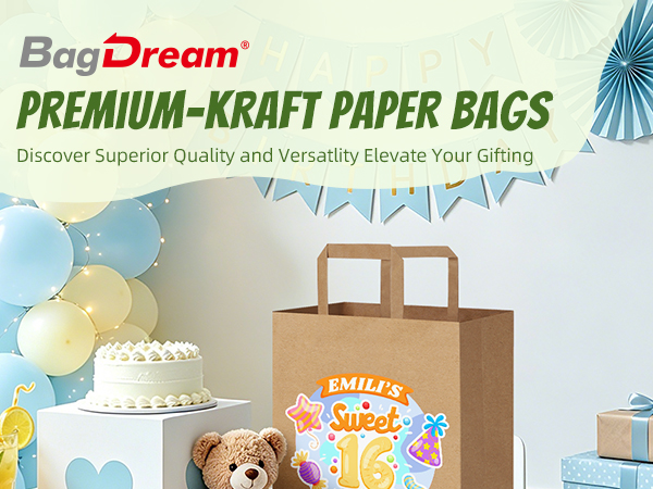 Kraft brown gift bags