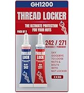 6gx2 Pack Thread Lock - 271 and 242 Medium and Strong Strength for Nuts, Bolts, Fasteners and Met...
