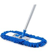 Neeklinny Microfiber Dust Mop for Hardwood Floors,58" Long Handle Wet & Dry Mop,180° Rotating Was...