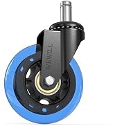 WEWILL Office Chair Wheels, Blue&Clear