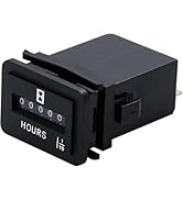YOOREAL AC 110V-250V Mechanical Hour Meter No Battery for Engine Generator Boat Motorcross Motor ...