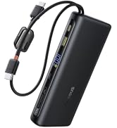 Baseus 25000mAh Power Bank, CCC Certified 145W Laptop Portable Charger | Dual Built-in USB-C Cabl...