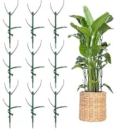 9 Pack Plant Support Stakes & Plant Cage Support Rings, Plant Stakes for Indoor Plants, Stackable...