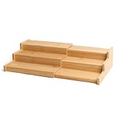Livabl Expandable Bamboo Spice Rack Organiser – 3-Tier Spice Organiser for Kitchen Cupboards – Pr...