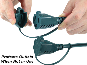 16AWG Cold Weather Outdoor Extension Cord, SJTW Extension Cable with 90 Degree Flat Plug