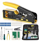 Ethernet Crimper Cat7 Cat6 Cat5 Crimping Tool Kit,Set 705 | All-In-One Modular Ethernet Crimping ...