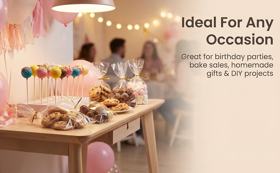 Crystal clear OPP bags showcase candies beautifully. Boost visual appeal and lock in freshness.