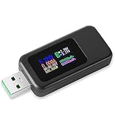 YOJOCK USB Tester Multimeter Digital 4-30V 0-6.5A, QC 3.0 Power Meter Voltage and Current Tester ...