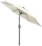 HealSmart 7.5ft Patio Umbrella with Push Button