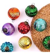 IndianShelf 6 Colourful Christmas Balls Ornaments- Glass Christmas Ornaments- Multicolor Glass Tr...