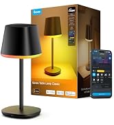 Govee Smart Cordless Table Lamp Classic (No Adapter), RGBIC Desk Lamp | Rechargeable Table Lamp f...