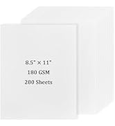 ZEAYEA 200 Sheets White Cardstock Paper 8.5 x 11 Inch, 180 GSM Thick Printer Paper for Office Pri...