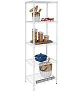 Honey-Can-Do 5-Tier Heavy Duty Adjustable Shelving Unit, 250-lb Per Shelf NSF Certified Metal Sto...