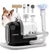 HEAPETS Dog Grooming Vacuum Kit - 3L Vacuum with 7 Tools, Low Noise Electric Clipper and Brush fo...
