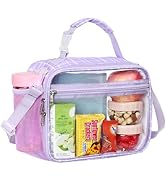 PACKISM Clear Lunch Bag for Girls - Reusable Clear Lunch Box for School with Adjustable Shoulder ...