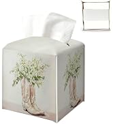 Vintage Western Tissue Box Cover Square, Flroal Tissue Holder 5.4x5.4x5.3 | Cowgirl Boots Tissue ...