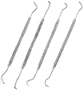 ToolTreaux Stainless Steel Double Ended Knurled Picks Hobby Craft Tools - 4pc