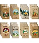 Hooqict 24 Pack Camping Party Favors Notepads Mini Pocket Notebooks Camping Journal Small Spiral ...