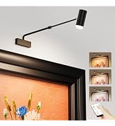 PESUTEN Battery Operated Picture Light, Adjustable Length Wireless Art Light for Paintings CCT Di...