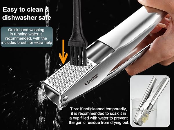 No Need to Peel Garlic Ginger Crusher & Masher Easy Squeeze